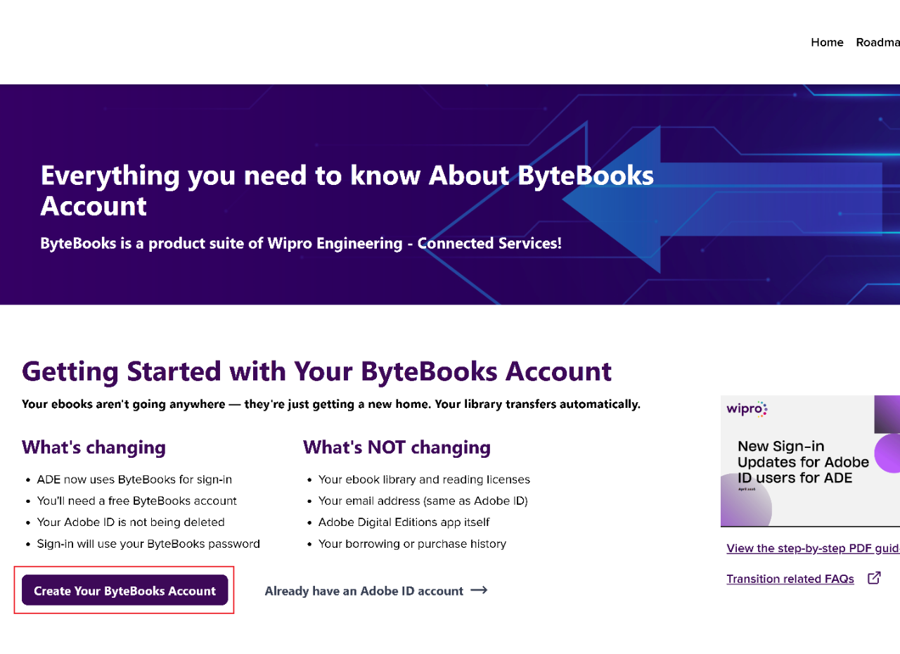 Capture d'écran : premiers pas avec votre compte ByteBooks.